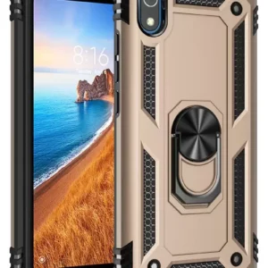 Newface Xiaomi Redmi 7a Kılıf Sofya Yüzüklü Silikon Kapak - Gold