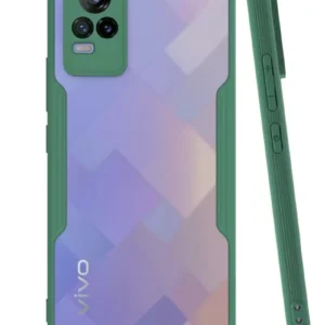 Newface Vivo V21e Kılıf Platin Silikon - Yeşil