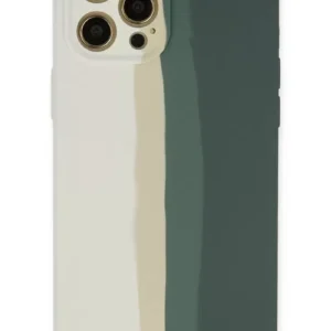 Newface İphone 12 Pro Kılıf Ebruli Lansman Silikon - Beyaz-gri