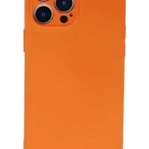 Newface İphone 13 Pro Max Kılıf Nano İçi Kadife Silikon - Turuncu