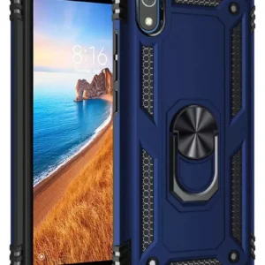 Newface Xiaomi Redmi 7a Kılıf Sofya Yüzüklü Silikon Kapak - Lacivert