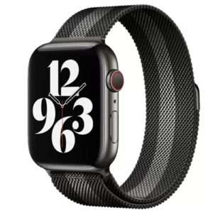 Newface Apple Watch 38mm Metal Mıknatıslı Kordon - Siyah-beyaz