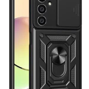 Newface Samsung Galaxy A05 Kılıf Pars Lens Yüzüklü Silikon - Siyah