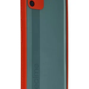 Newface Realme C11 Kılıf Miami Şeffaf Silikon - Kırmızı