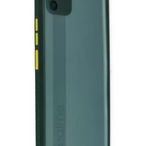 Newface Realme C11 Kılıf Miami Şeffaf Silikon - Koyu Yeşil