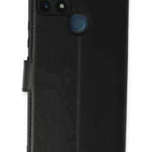 Newface Realme C25 Kılıf Trend S Plus Kapaklı Kılıf - Siyah