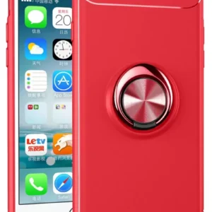 Newface İphone 7 Kılıf Range Yüzüklü Silikon - Kırmızı