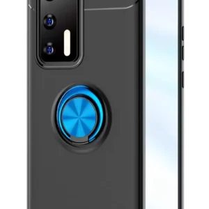 Newface Huawei P40 Kılıf Range Yüzüklü Silikon - Siyah-mavi