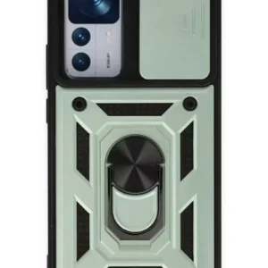 Newface Xiaomi Mi 12t Pro Kılıf Pars Lens Yüzüklü Silikon - Yeşil