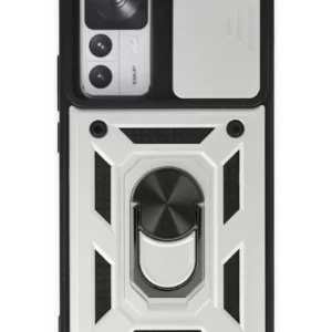 Newface Xiaomi Mi 12t Pro Kılıf Pars Lens Yüzüklü Silikon - Gümüş