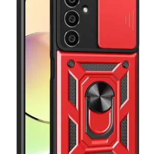 Newface Samsung Galaxy A05s Kılıf Pars Lens Yüzüklü Silikon - Kırmızı