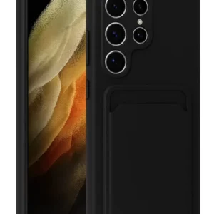 Newface Samsung Galaxy S24 Ultra Kılıf Kelvin Kartvizitli Silikon - Siyah