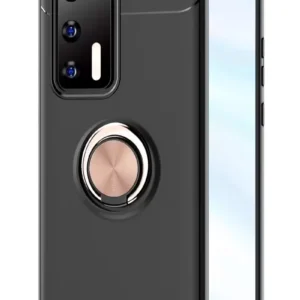 Newface Huawei P40 Kılıf Range Yüzüklü Silikon - Siyah-gold