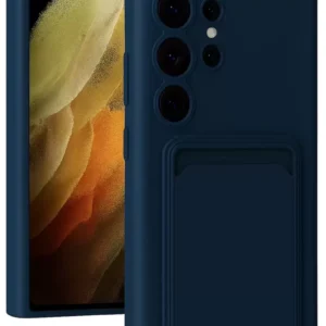 Newface Samsung Galaxy S24 Ultra Kılıf Kelvin Kartvizitli Silikon - Lacivert