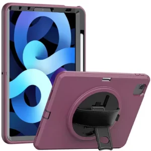 Newface İpad 2022 10.9 (10.nesil) Kılıf Hand Strap Tablet Kılıfı - Mürdüm