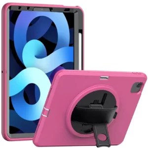 Newface İpad 2022 10.9 (10.nesil) Kılıf Hand Strap Tablet Kılıfı - Pembe