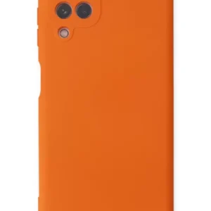 Newface Samsung Galaxy A22 Kılıf Nano İçi Kadife Silikon - Turuncu