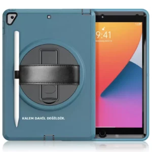 Newface İpad 10.2 (7.nesil) Kılıf Hand Strap Tablet Kılıfı - Turkuaz