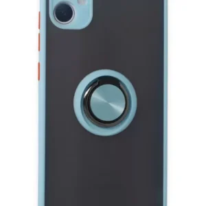 Newface Samsung Galaxy A05 Kılıf Montreal Yüzüklü Silikon Kapak - Buz Mavi