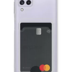 Newface Samsung Galaxy A22 Kılıf Kart Şeffaf Silikon - Şeffaf