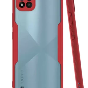 Newface Realme C11 2021 Kılıf Platin Silikon - Kırmızı