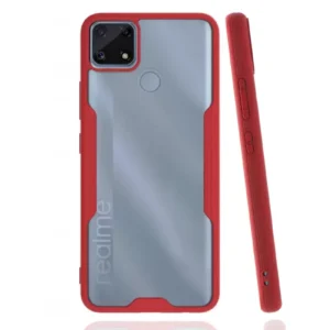 Newface Realme C25 Kılıf Platin Silikon - Kırmızı
