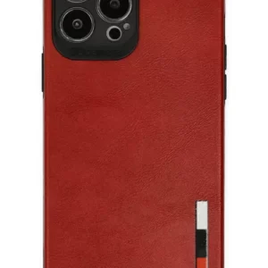 Newface İphone 13 Pro Kılıf Loop Deri Silikon - Kırmızı