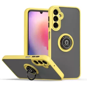 Newface Samsung Galaxy A05s Kılıf Montreal Yüzüklü Silikon Kapak - Sarı