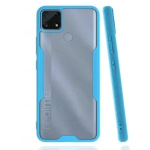 Newface Realme C25 Kılıf Platin Silikon - Mavi