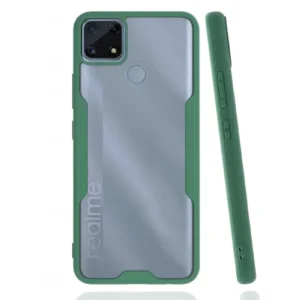 Newface Realme C25 Kılıf Platin Silikon - Yeşil