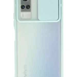 Newface Vivo Y53s Kılıf Palm Buzlu Kamera Sürgülü Silikon - Turkuaz