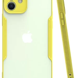 Newface İphone 12 Kılıf Platin Silikon - Sarı