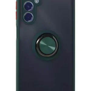Newface Samsung Galaxy M34 5g Kılıf Montreal Yüzüklü Silikon Kapak - Yeşil