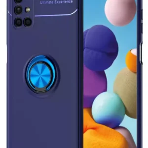 Newface Samsung Galaxy M51 Kılıf Range Yüzüklü Silikon - Mavi