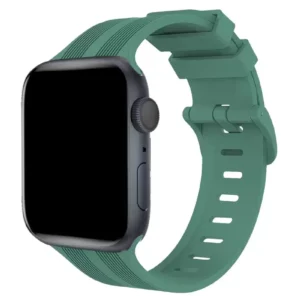 Newface Apple Watch 38mm Kr408 Çizgili Silikon Kordon - Yeşil