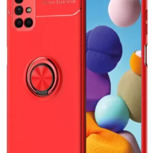 Newface Samsung Galaxy M51 Kılıf Range Yüzüklü Silikon - Kırmızı