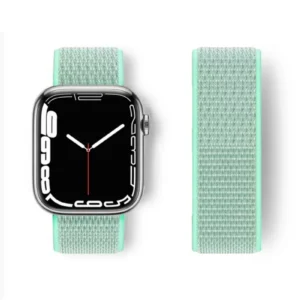 Newface Apple Watch 38mm Hasırlı Cırtcırtlı Kordon - Turkuaz