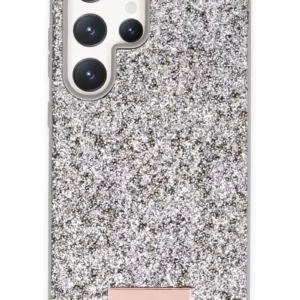 Onegif Samsung Galaxy S23 Ultra Bright Simli Kapak - Gümüş