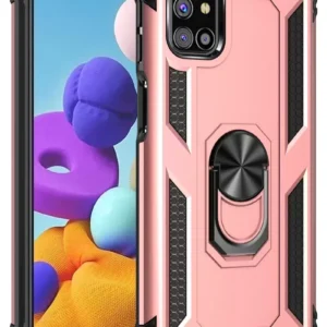 Newface Samsung Galaxy M31s Kılıf Sofya Yüzüklü Silikon Kapak - Rose