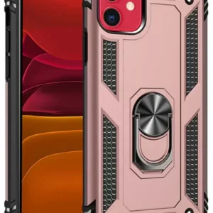 Newface İphone 11 Kılıf Sofya Yüzüklü Silikon Kapak - Rose