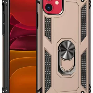 Newface İphone 11 Kılıf Sofya Yüzüklü Silikon Kapak - Gold