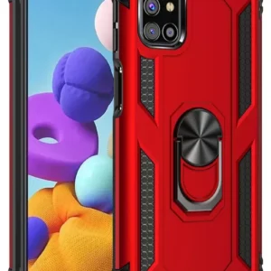 Newface Samsung Galaxy M31s Kılıf Sofya Yüzüklü Silikon Kapak - Kırmızı