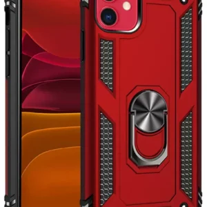 Newface İphone 11 Kılıf Sofya Yüzüklü Silikon Kapak - Kırmızı