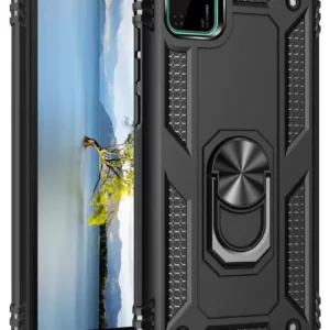 Newface Huawei Y5p Kılıf Sofya Yüzüklü Silikon Kapak - Siyah