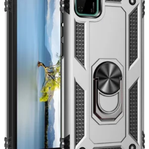 Newface Huawei Y5p Kılıf Sofya Yüzüklü Silikon Kapak - Gümüş