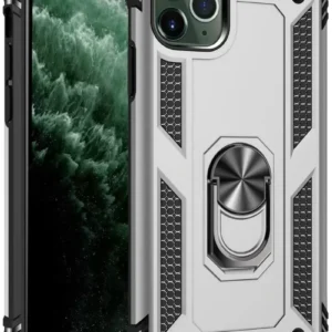 Newface İphone 11 Pro Kılıf Sofya Yüzüklü Silikon Kapak - Gümüş