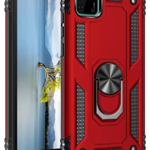 Newface Huawei Y5p Kılıf Sofya Yüzüklü Silikon Kapak - Kırmızı