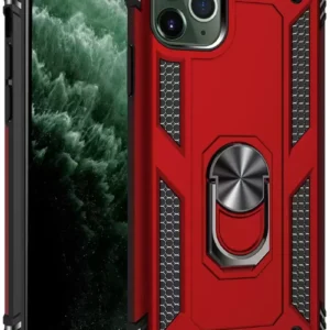 Newface İphone 11 Pro Kılıf Sofya Yüzüklü Silikon Kapak - Kırmızı