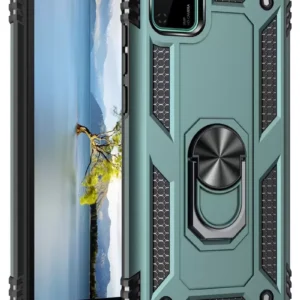 Newface Huawei Y5p Kılıf Sofya Yüzüklü Silikon Kapak - Yeşil