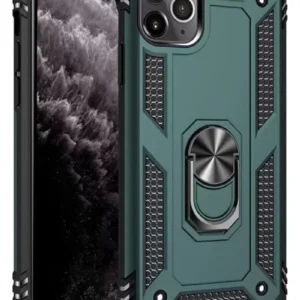 Newface İphone 11 Pro Kılıf Sofya Yüzüklü Silikon Kapak - Yeşil